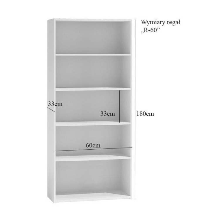 Regał do salonu biały minimalistyczny na książki