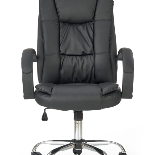 Krzesło do biura RELAX czarne jako klasyczne siedzisko do gabinetu.