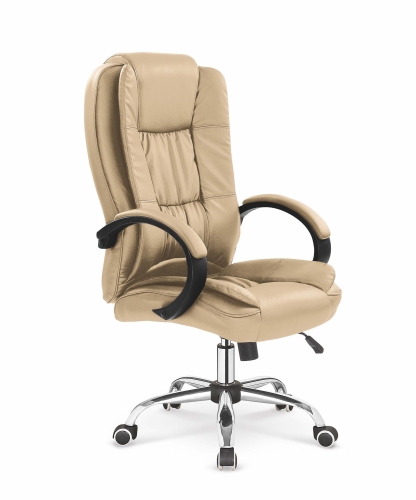 Beżowe krzesło biurowe RELAX jako wygodny fotel do codziennego użytkowania.
