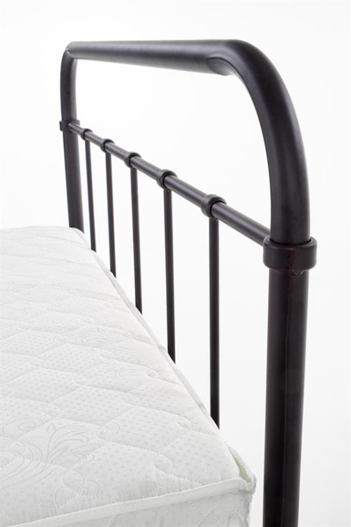 Łóżko 120x200 Czarne LINDA wezgłowie