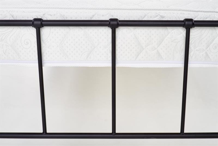 Łóżko 90x200 Czarne LINDA detal