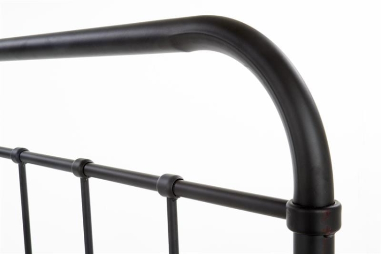 Łóżko 90x200 Czarne LINDA detal