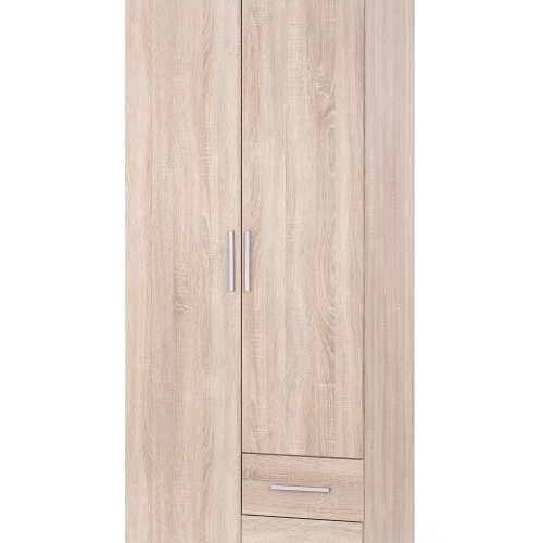 Szafa ubraniowa 80 cm dąb sonoma z drążkiem i szufladami.