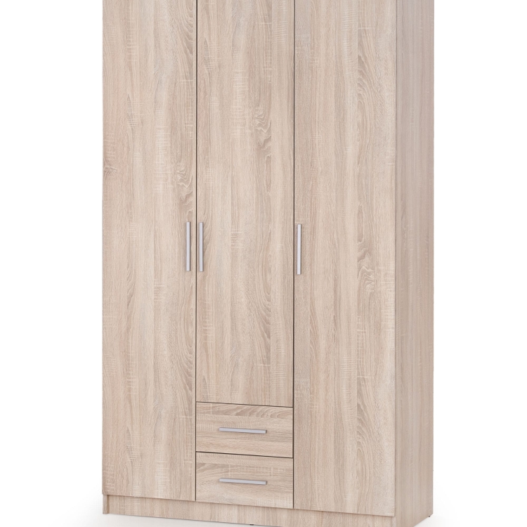 Szafa do sypialni 120 cm dąb sonoma z dużą przestrzenią użytkową.