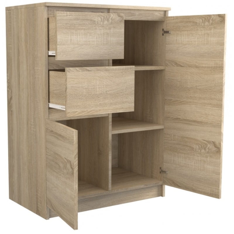 Komoda do przedpokoju z szufladami pomaga uporządkować codzienne przedmioty i oszczędza miejsce.