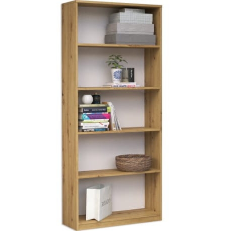 Regał dąb artisan 60 cm do biura na dokumenty i książki