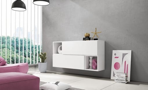 Nowoczesne meble ścienne idealne do salonu w stylu loftowym.