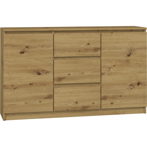 Komoda dąb artisan prezentuje naturalny dekor drewna w nowoczesnym wydaniu.