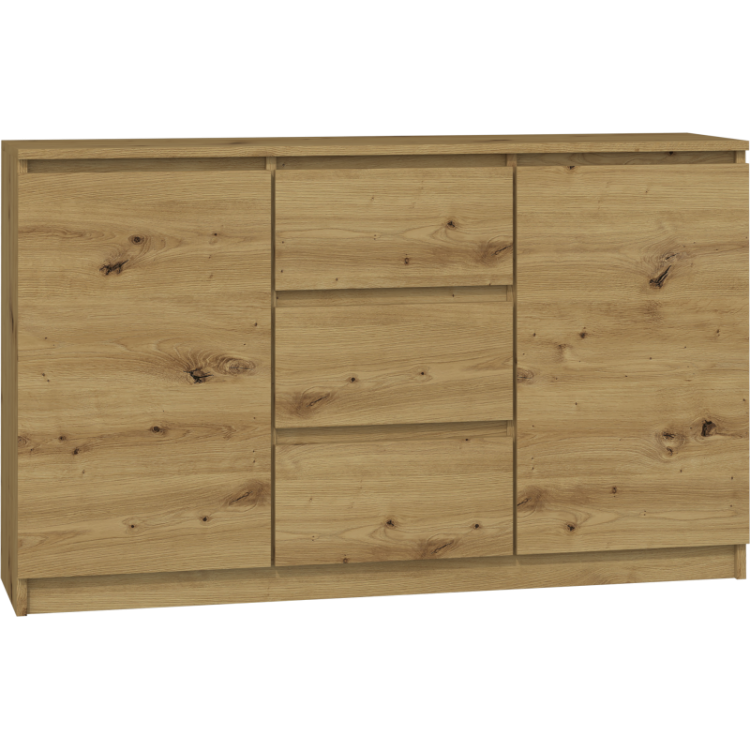 Komoda dąb artisan prezentuje naturalny dekor drewna w nowoczesnym wydaniu.