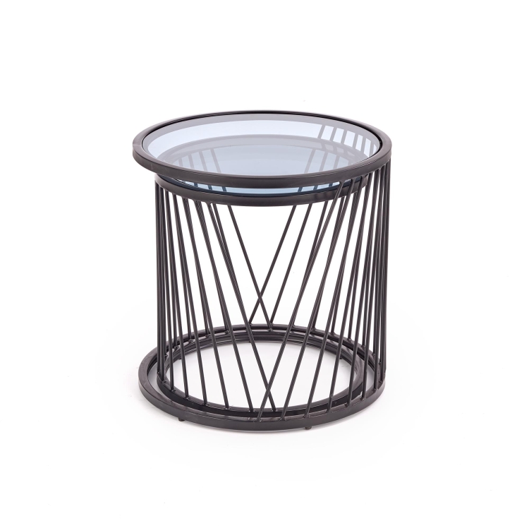 Stolik kawowy zestaw dwóch stolików o różnej wysokości do nowoczesnego salonu.