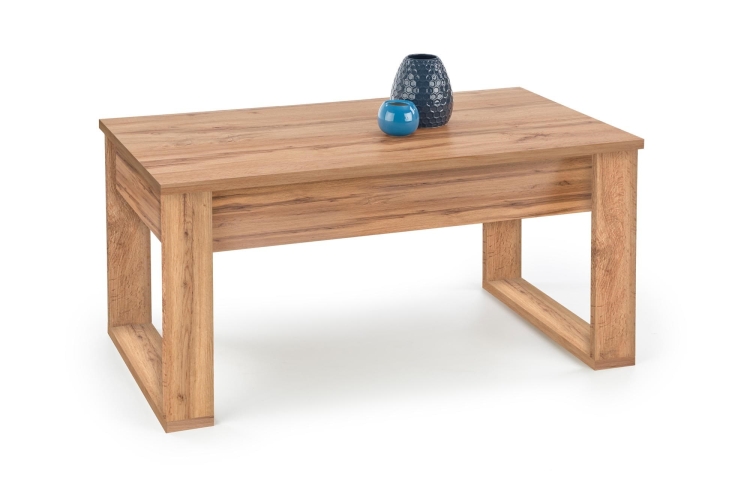 Funkcjonalny stolik kawowy dąb wotan z szufladami.