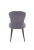 Nowoczesne krzesło szare K366 z miękkim siedziskiem i czarnymi metalowymi nogami.
