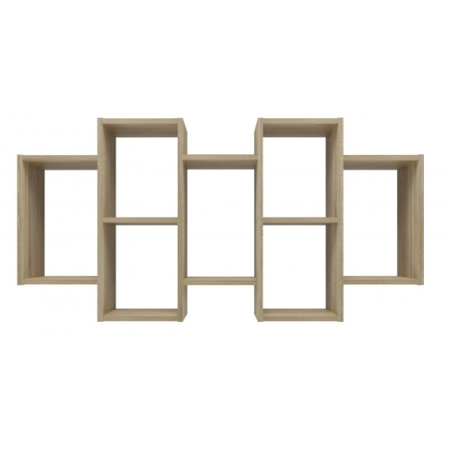 Półki na ścianę dąb sonoma nowoczesne do salonu wiszące