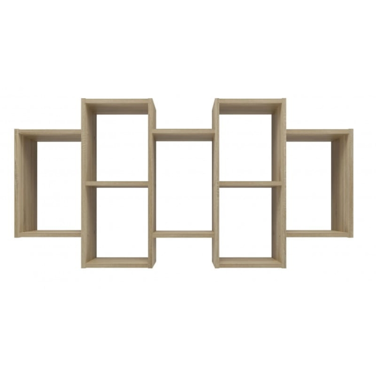 Półki na ścianę dąb sonoma nowoczesne do salonu wiszące