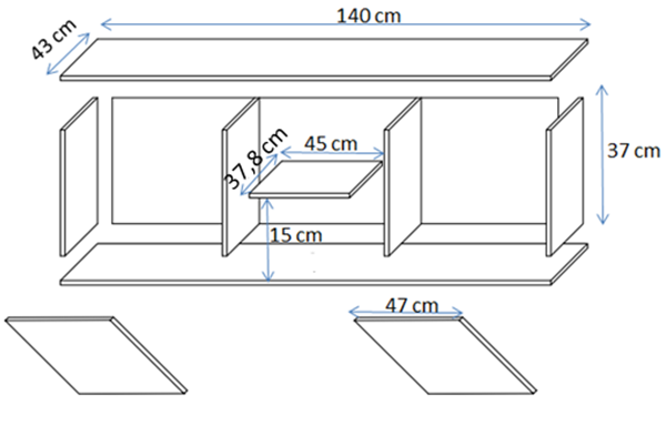 szafka rtv SOHO 140 wymiary