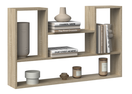 Półka na książki BILBA, nowoczesna półka ścienna z przegródkami.