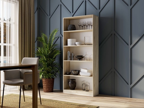 Regał na książki do biura dąb sonoma do organizacji pracy