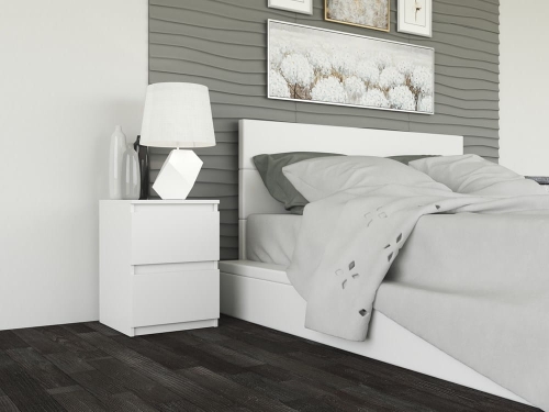 Wąski stolik nocny biały 30 cm idealny do niewielkiej przestrzeni.