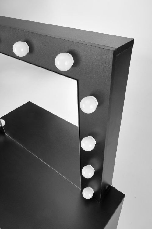 Toaletka z ledami i lustrem HOLLYWOOD detal