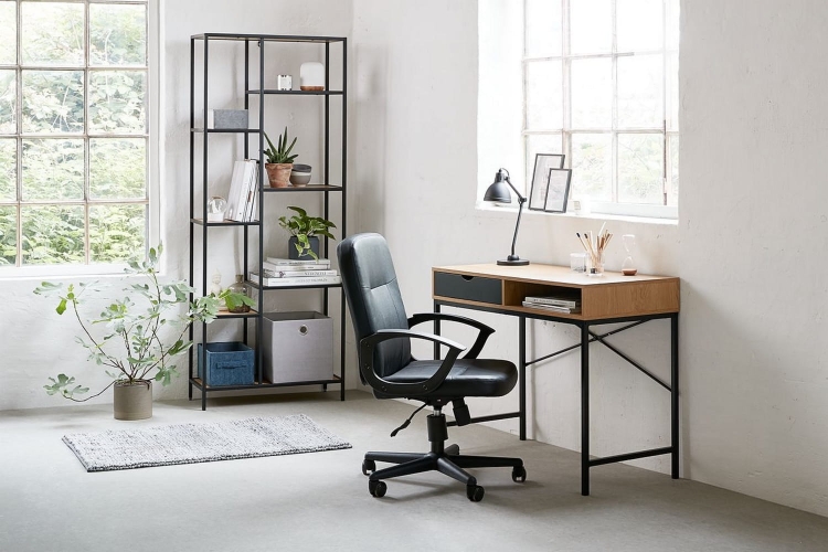 Regał na książki industrialny wysoki do przechowywania książek