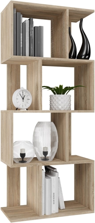 Regał na książki FIRS dąb sonoma do przechowywania książek w salonie