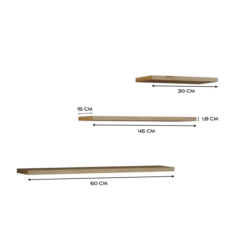 Półka ścienna wisząca na książki i dekoracje w nowoczesnym wnętrzu.