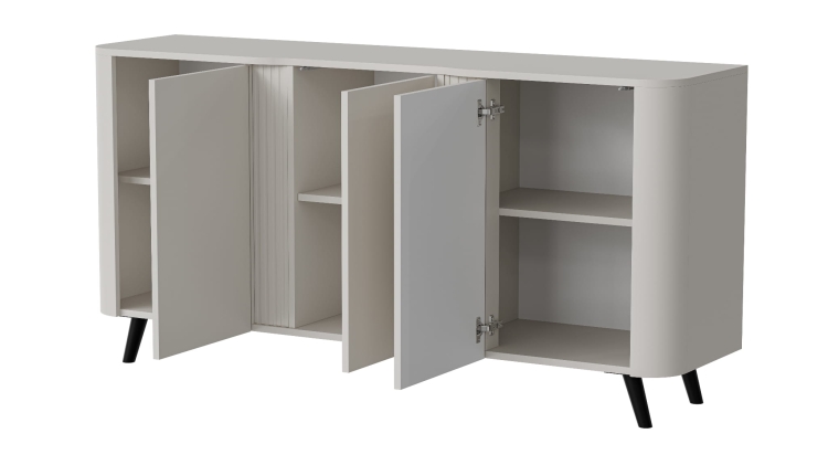 komoda kaszmir volare elegancka na czarnych nóżkach z nowoczesnym designem