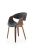 Krzesło nowoczesne do salonu K544 czarne  z giętą sklejką i tapicerowanym siedziskiem.