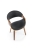Krzesło drewniane nowoczesne czarne K544 z siedziskiem z eco skóry.