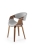 Krzesło nowoczesne do salonu K544 szare  z giętą sklejką i tapicerowanym siedziskiem.