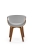 Krzesło drewniane nowoczesne szare K544 z siedziskiem z eco skóry.