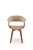 Nowoczesne krzesło  do salonu K545 z drewnianymi nogami w kolorze orzecha.