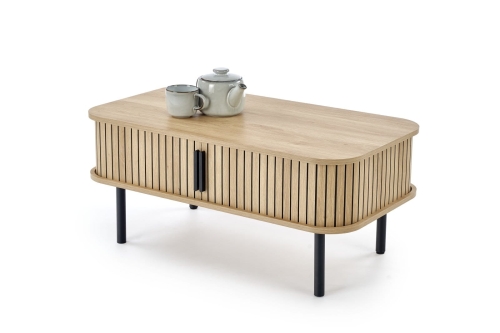 Stolik kawowy ze schowkiem ANGELINA 90 cm, nowoczesny stolik kawowy do salonu z miejscem na przechowywanie