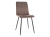 Nowoczesne krzesło do salonu DAREN cappuccino z miękkim siedziskiem, czarne nogi stalowe, elegancki design.