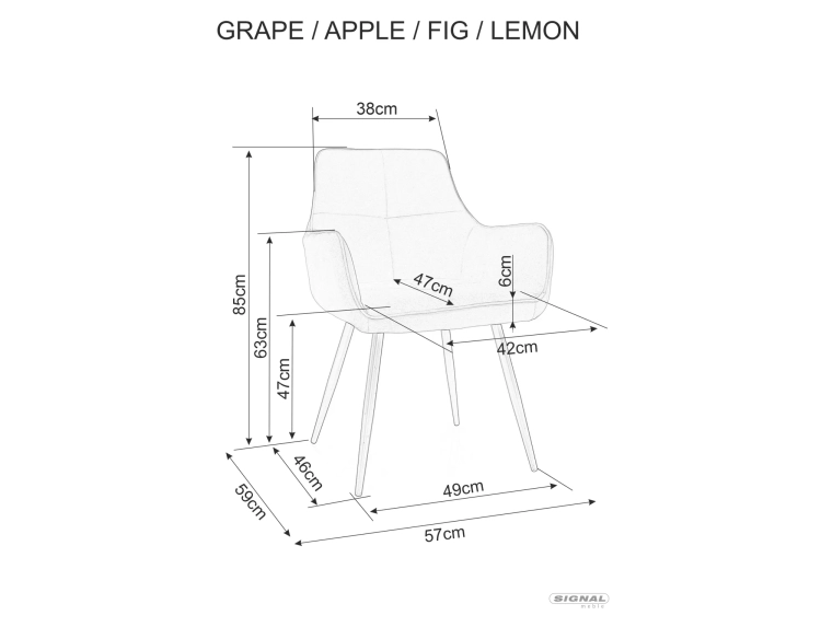 krzesło apple wymiary