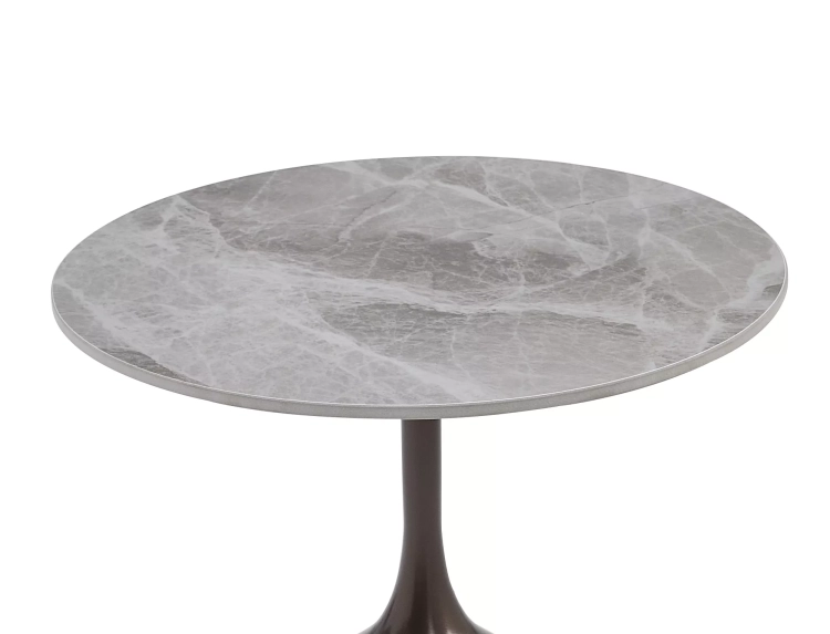 Stolik kawowy marmur szary to stylowy mebel do salonu z trwałym ceramicznym blatem i designerską podstawą w nowoczesnym stylu loft.