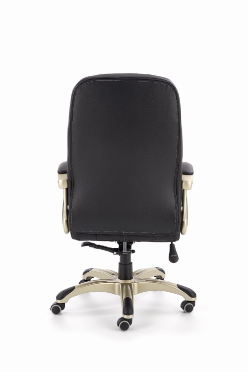 Fotel do biurka CARLOS w kolorze czarnym lub czarnym jako stylowy mebel do pracy.