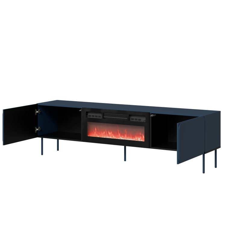 Nowoczesna szafka RTV 200 cm w kolorze granat mat.