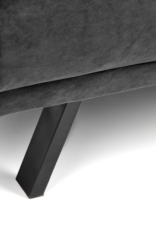Sofa rozkładana ARMANDO z czarnymi metalowymi nogami, nowoczesna i elegancka, idealna do pokoju młodzieżowego.