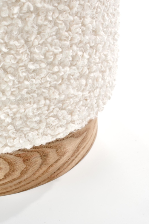 Pufa CANCUN z funkcją schowka – kremowa pufa w stylu skandynawskim