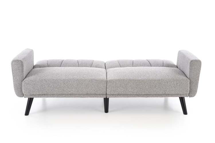 Nowoczesna sofa LARIX w kolorze szarym z funkcją spania, elegancka i komfortowa do salonu lub pokoju.