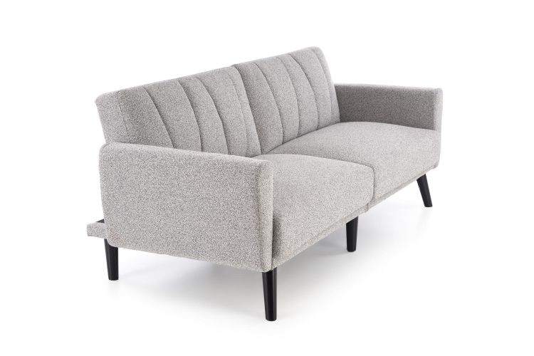 Sofa LARIX popielata – nowoczesna sofa do salonu z drewnianymi nogami