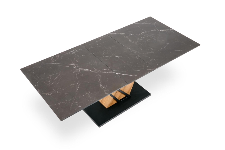 stol do jadalni loftowy z blatem marmurowym