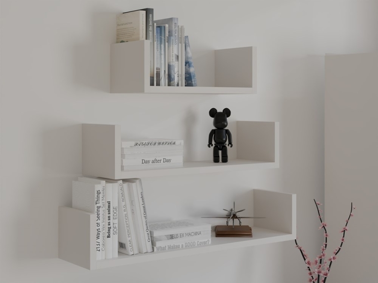 Półka ścienna ARIA kaszmir do nowoczesnego przechowywania na ścianie.