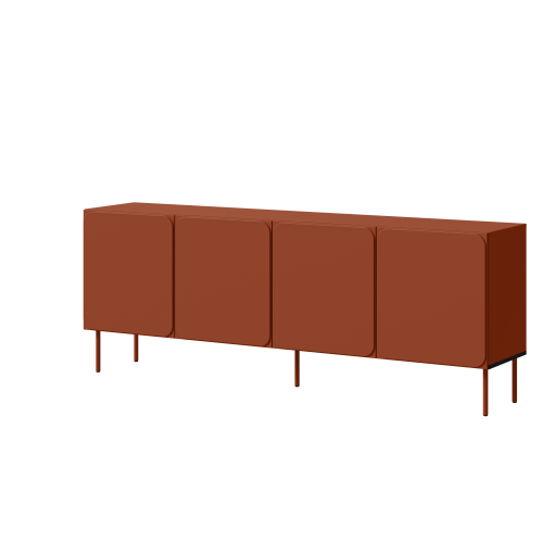 komoda loft z detalem frezowanych matowych frontow