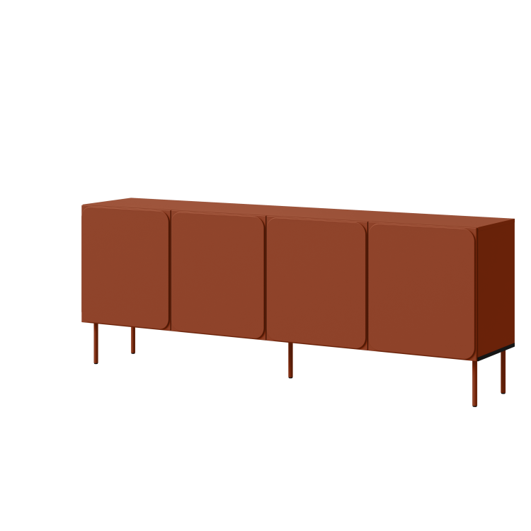 komoda loft z detalem frezowanych matowych frontow