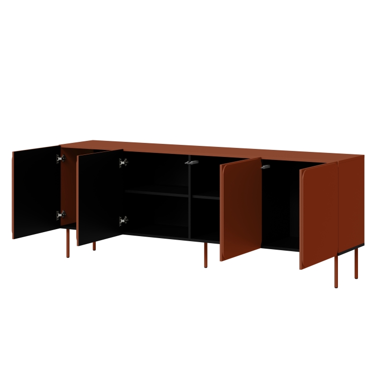 komoda 200 cm ruda z pojemnym ukladem przechowywania