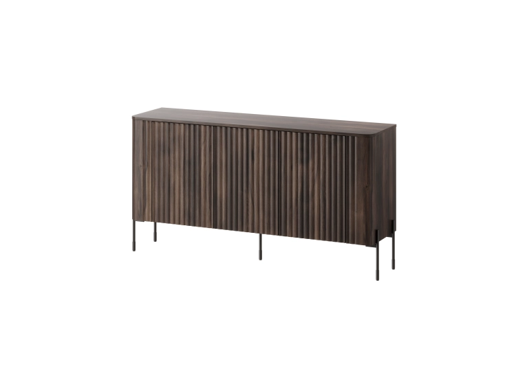 Komoda nowoczesna dąb barokowy 150 cm z zamykanymi frontami.