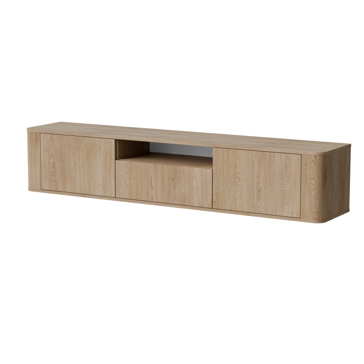 Szafka RTV dąb MARCO 180 cm z systemem push to open