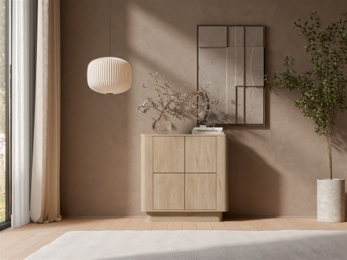 Komoda do salonu MARCO dąb Cremona 80 cm w naturalnym jasnym dekorze